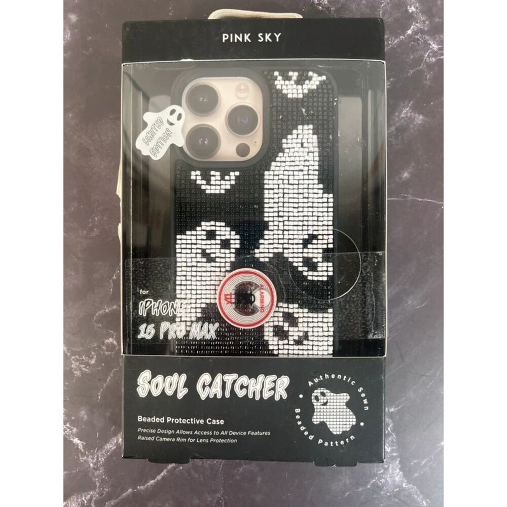 Pink Sky Ghost iPhone 15 Pro Max Case Halloween